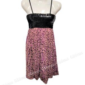 PURPLE Sparkly Glitter Mini Dress Size S or Petite